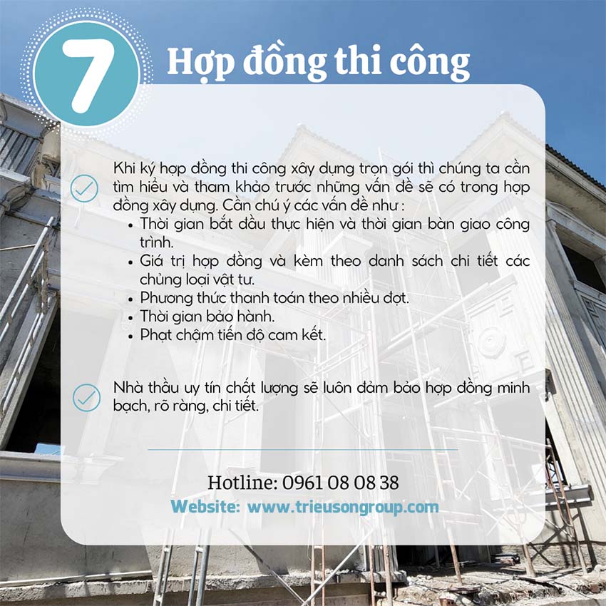 Hợp đồng thi công xây dựng